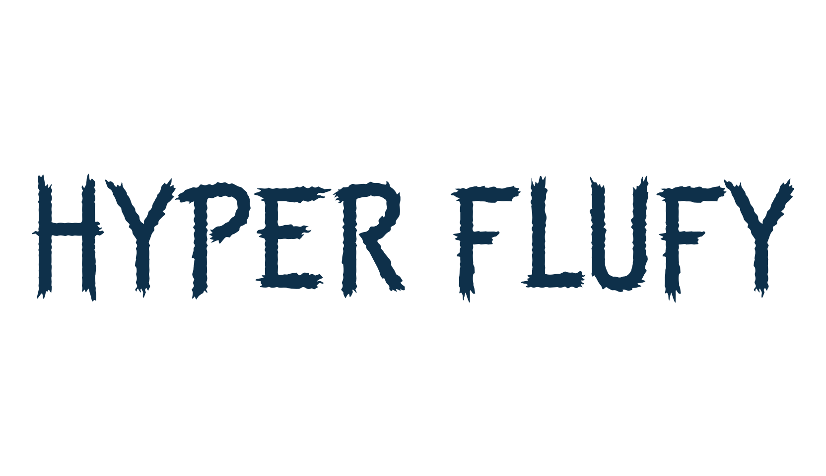 Hyper Flufy, brush font preview