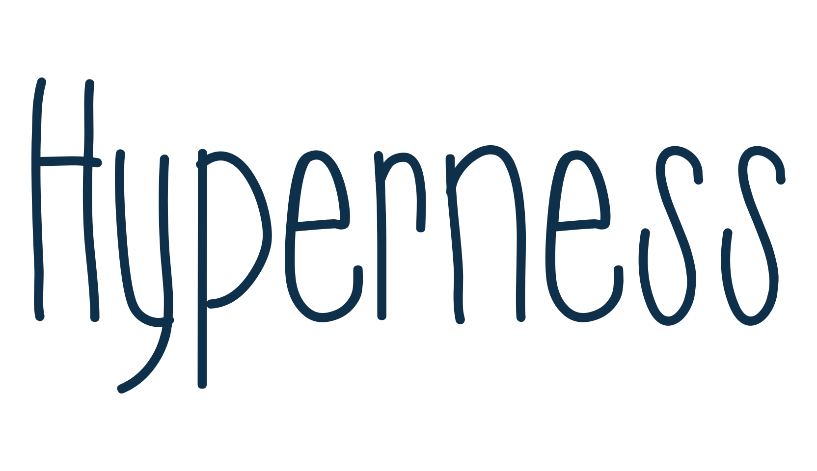 Hyperness, handwriting font preview