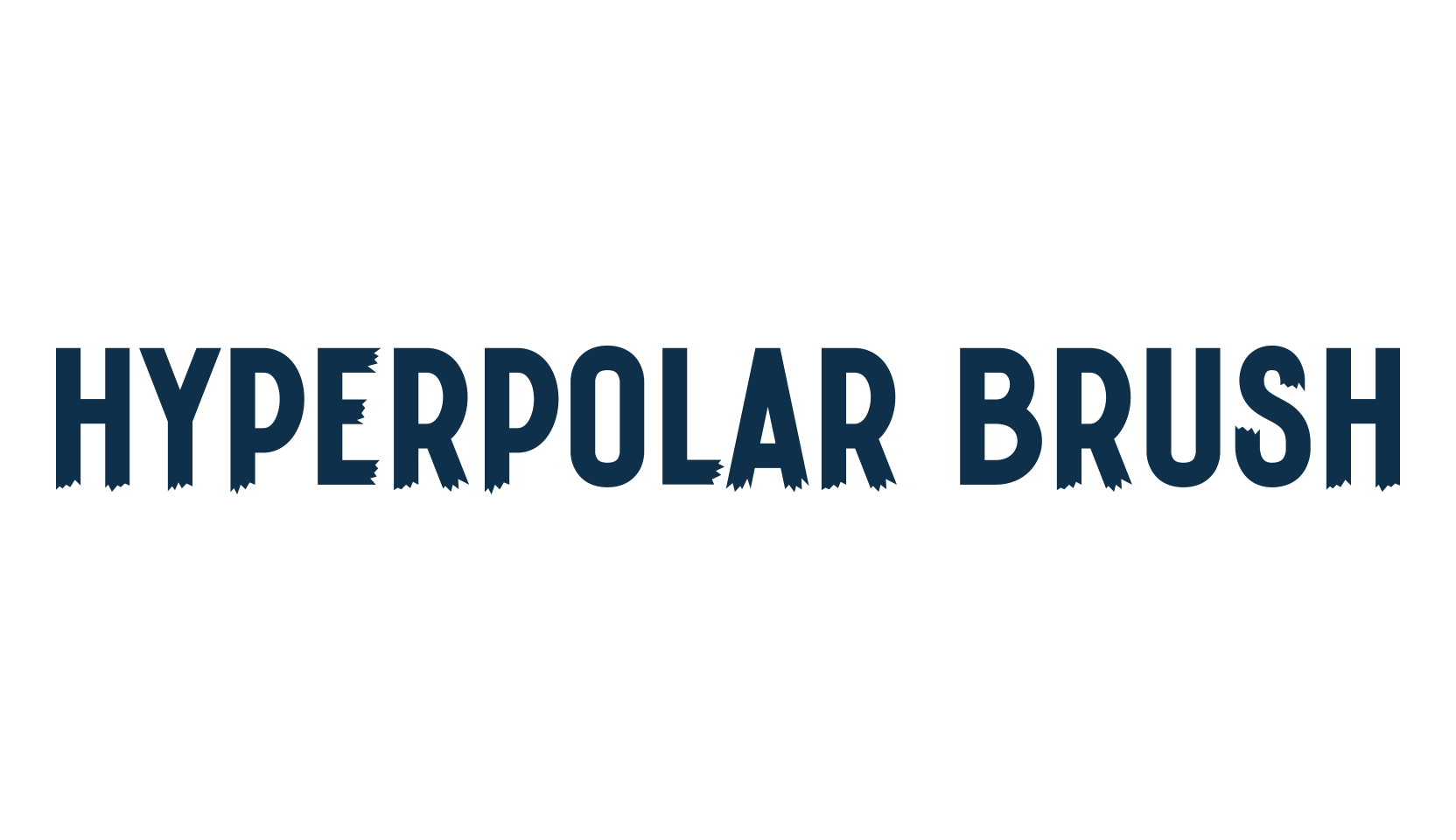 Hyperpolar Brush, various font preview