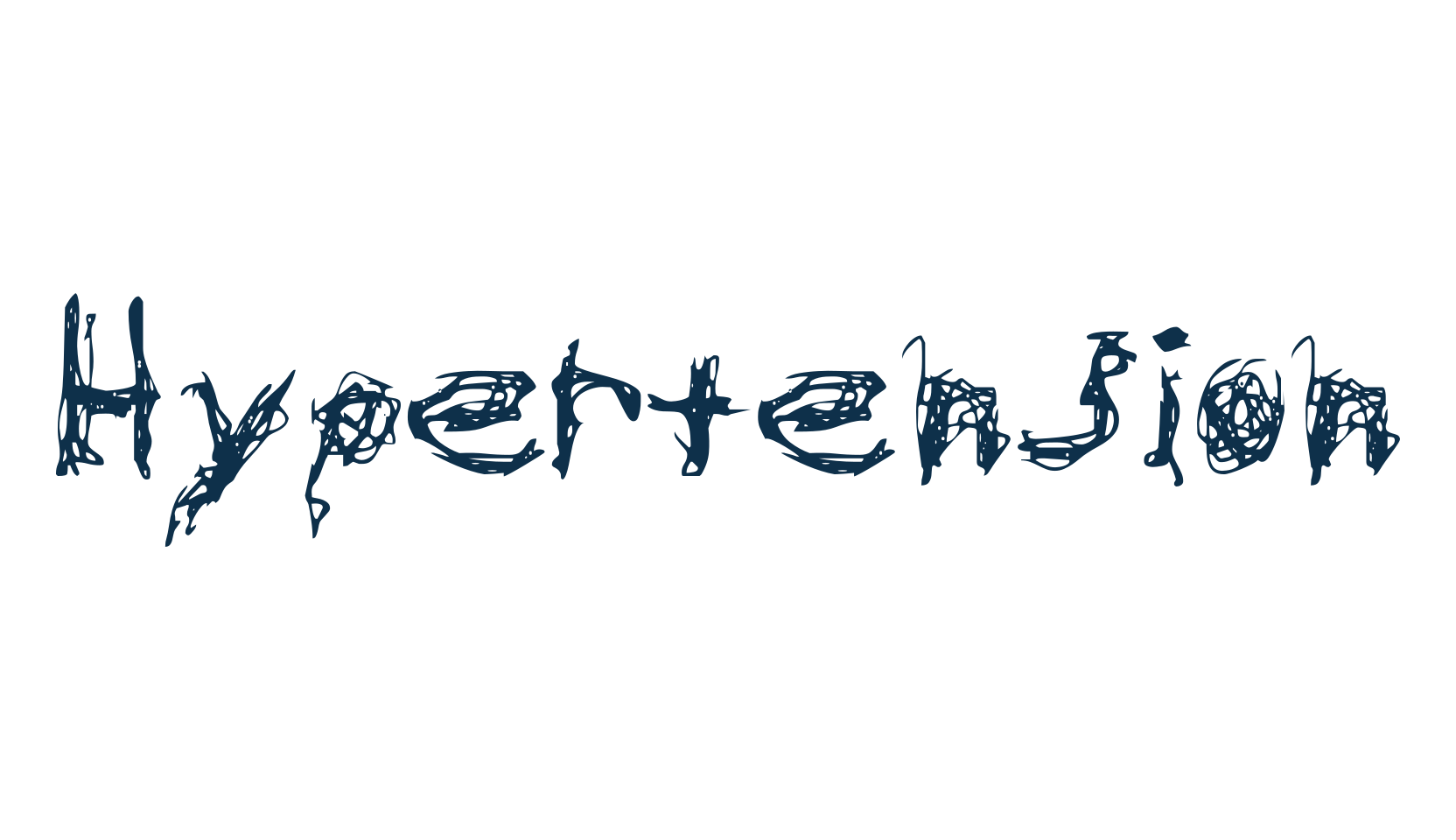 Hypertension, script trash fancy decorative calligraphy font preview