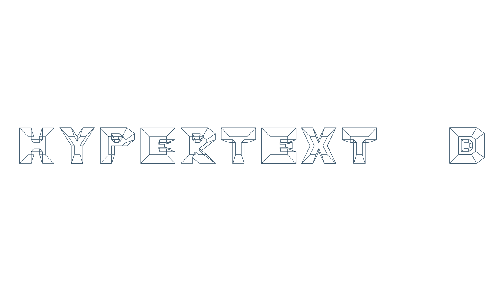 Hypertext 4D, various font preview