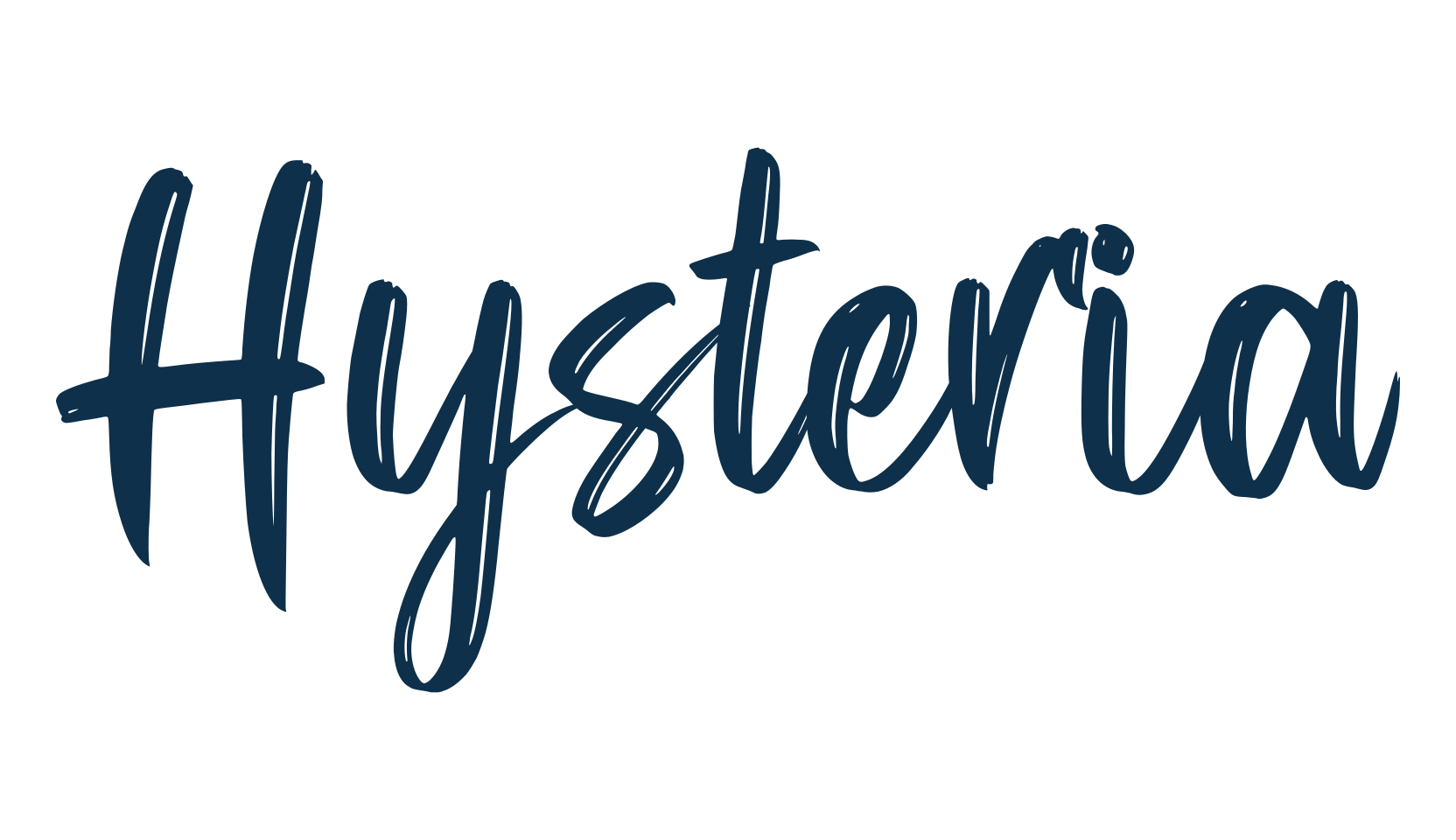 Hysteria (hysteria-2), brush font preview