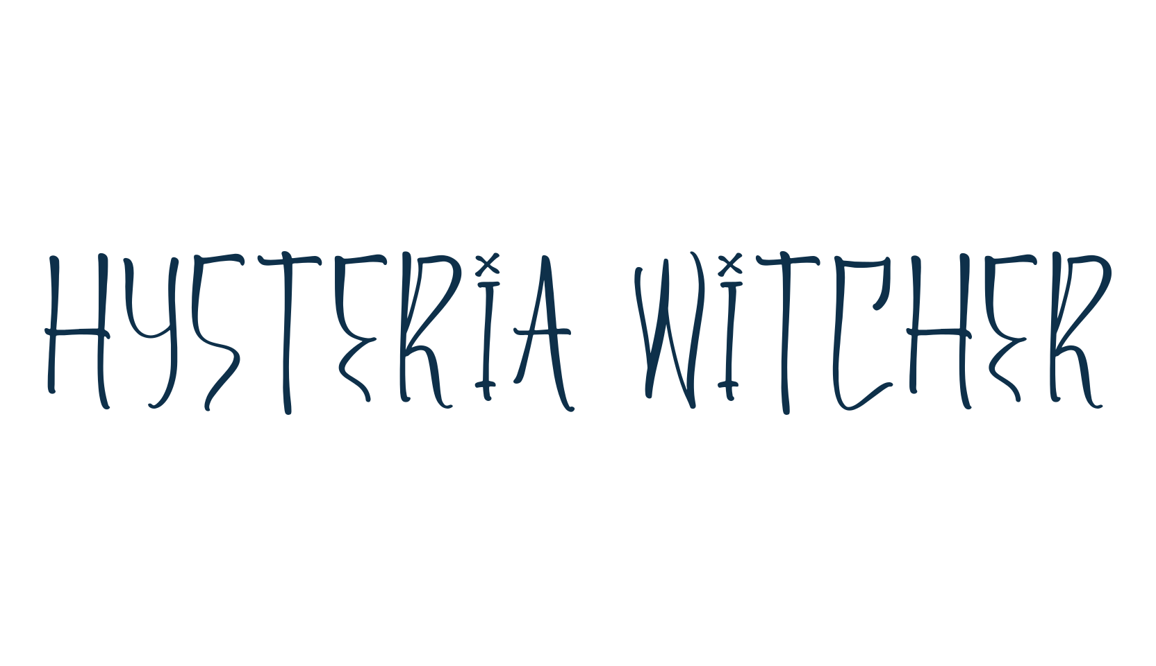 Hysteria Witcher, fancy decorative font preview