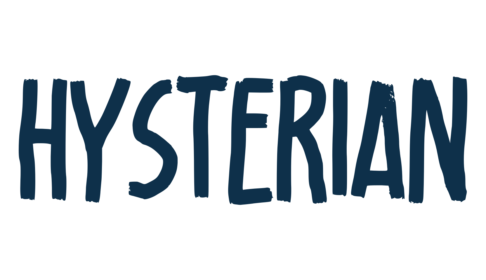 Hysterian, cartoon font preview