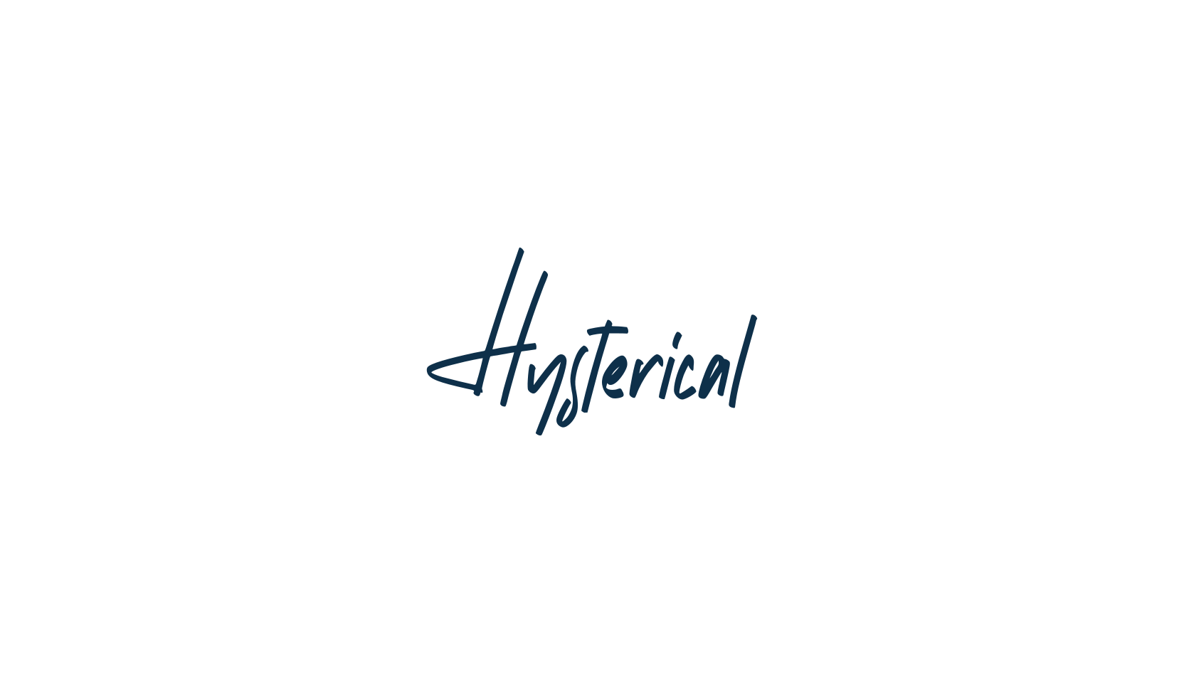 Hysterical, script handwritten fancy decorative calligraphy font preview