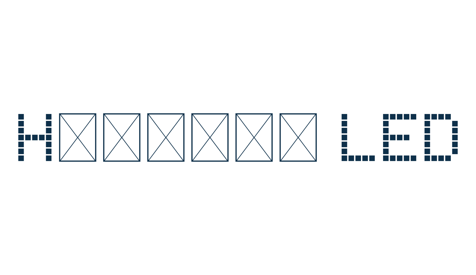 Hyundai LED, techno lcd sci-fi font preview