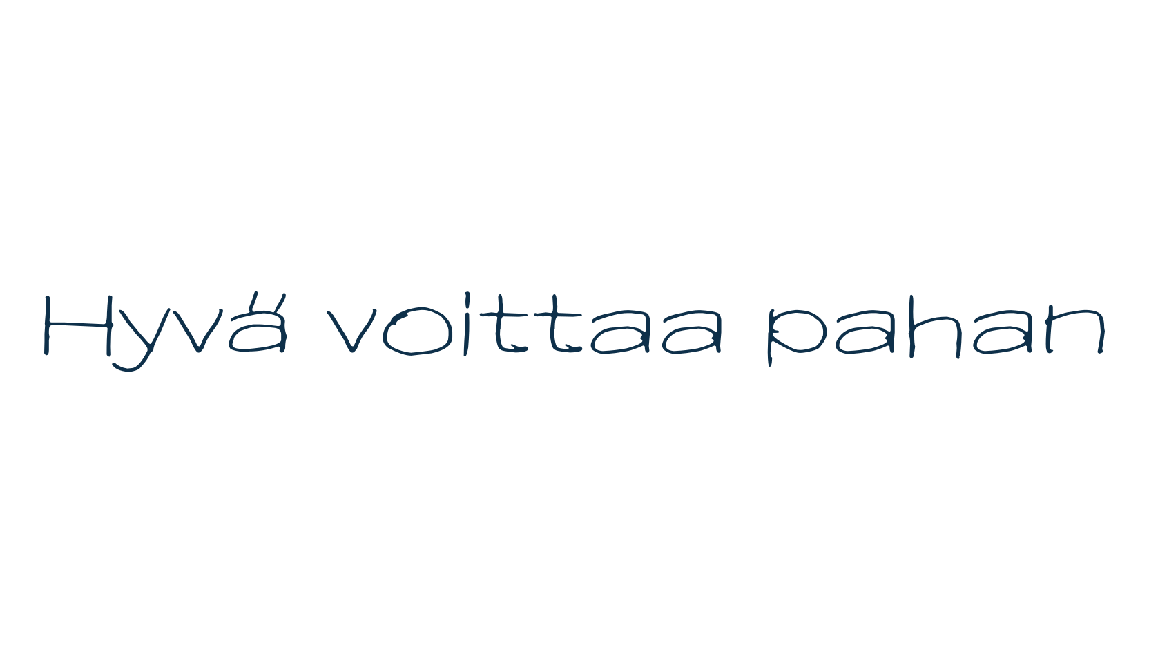 Hyvä voittaa pahan, script handwritten fancy decorative calligraphy font preview