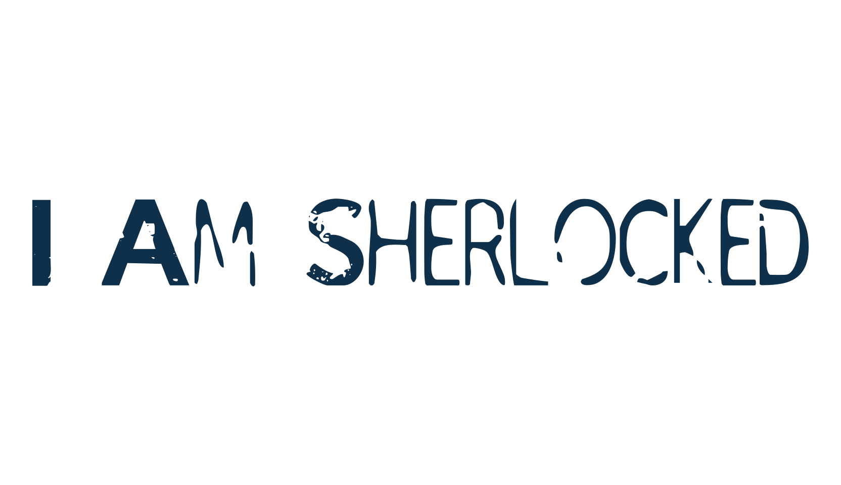 I Am Sherlocked, eroded font preview