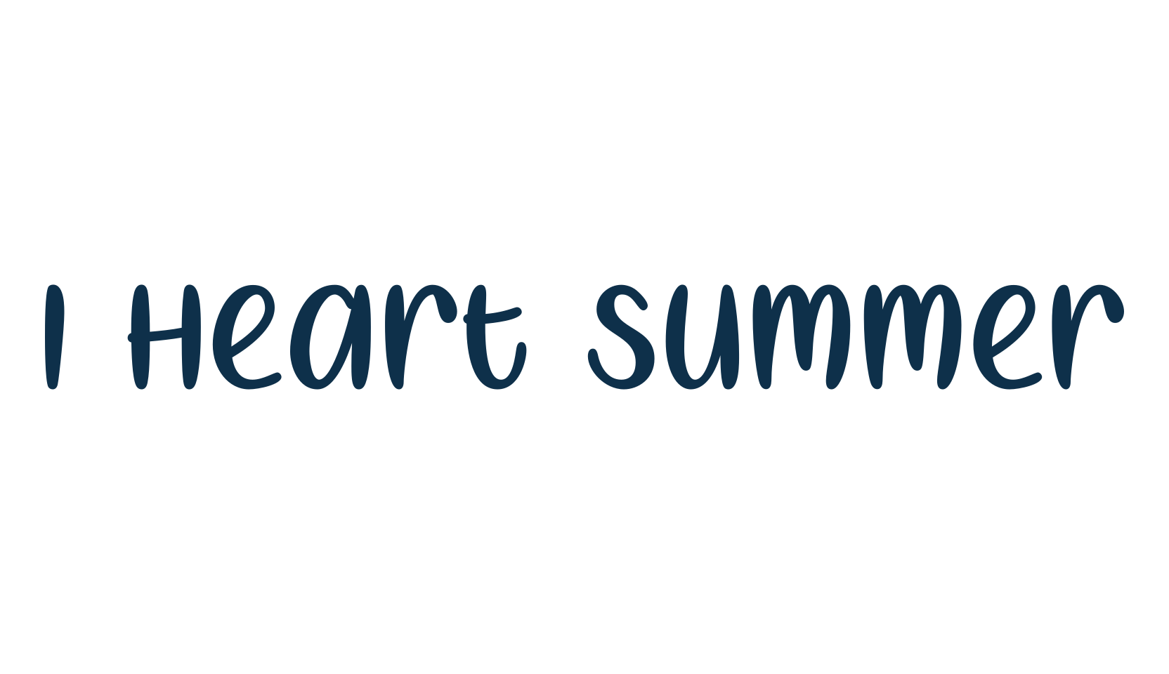I Heart Summer, fancy various decorative script calligraphy font preview