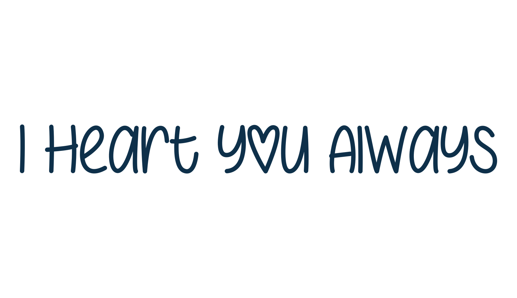 I Heart You Always, script handwritten fancy decorative calligraphy font preview