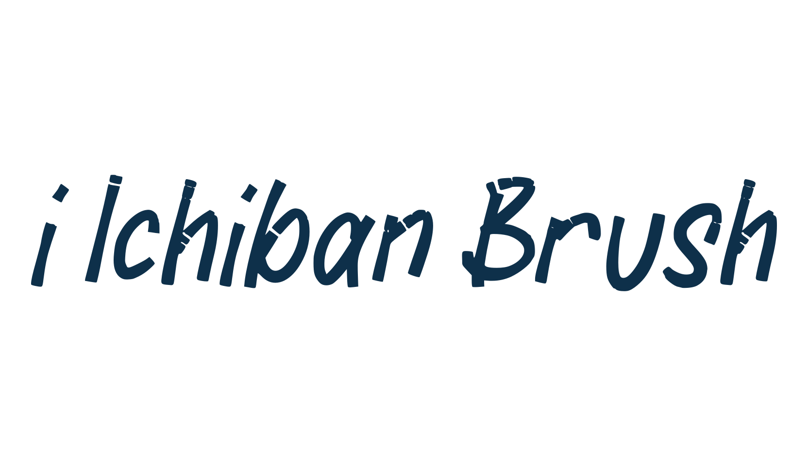 i Ichiban Brush, brush font preview