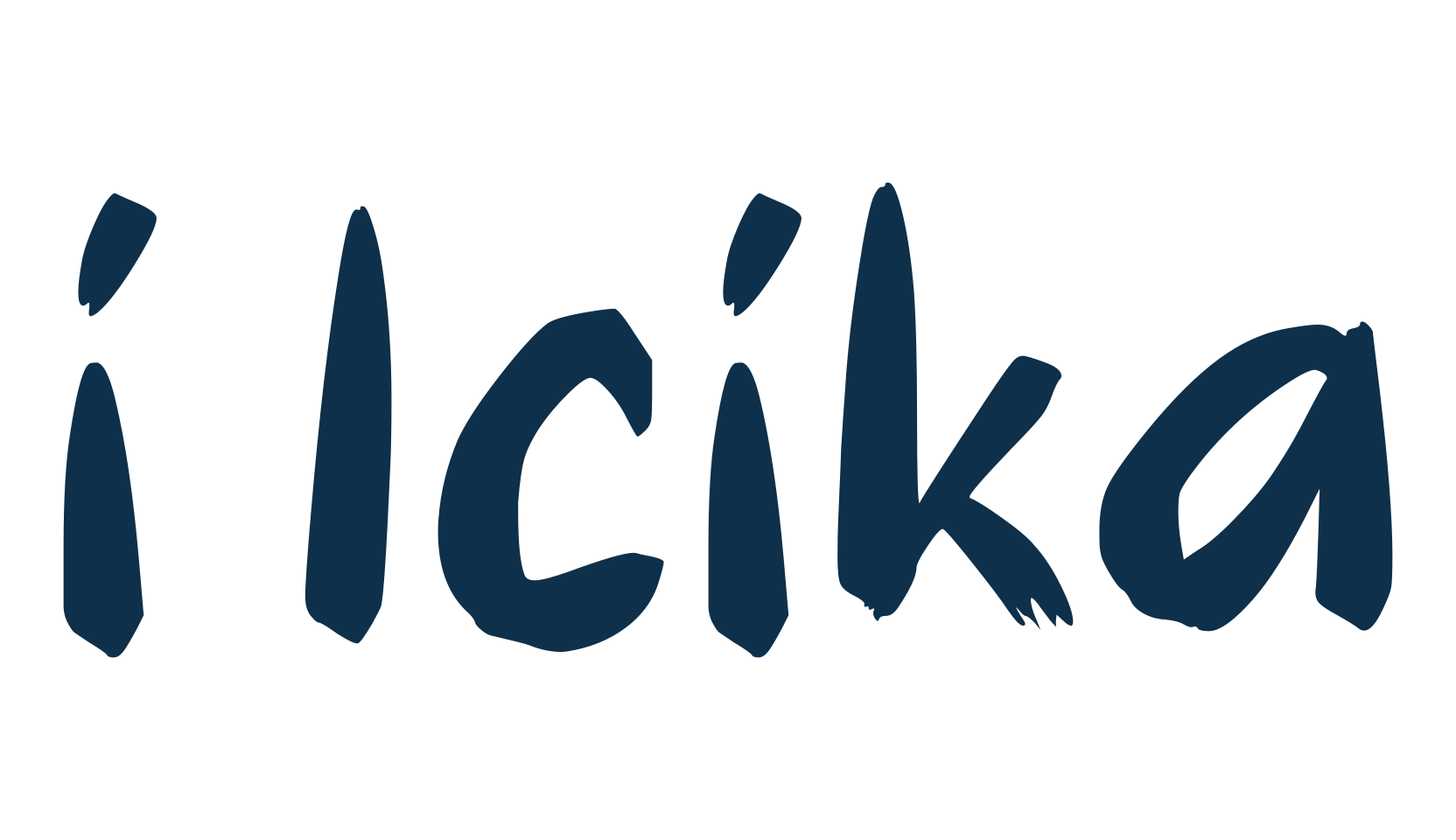 i Icika, brush font preview