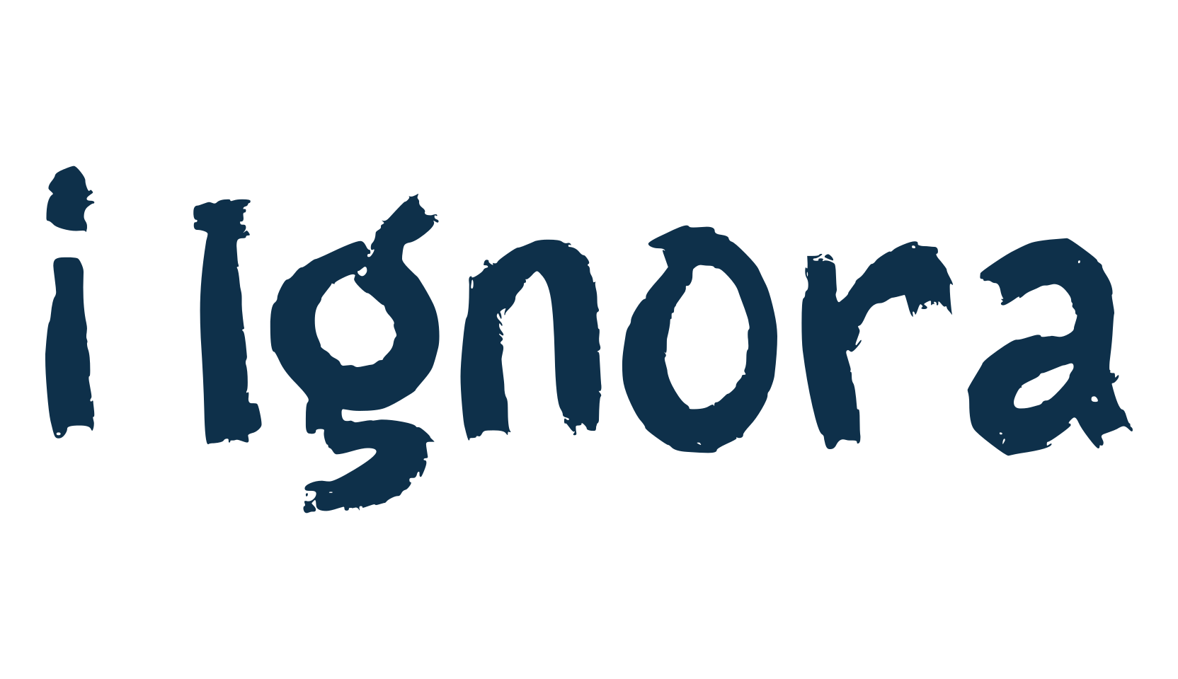 i Ignora, trash font preview