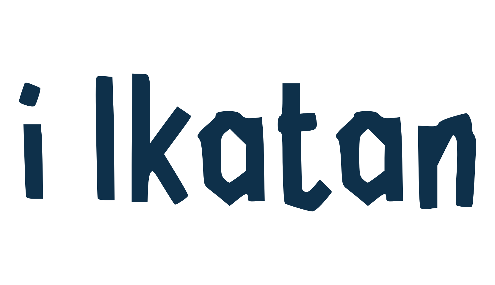 i Ikatan, cartoon font preview