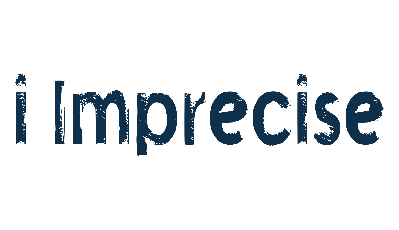 i Imprecise, eroded font preview