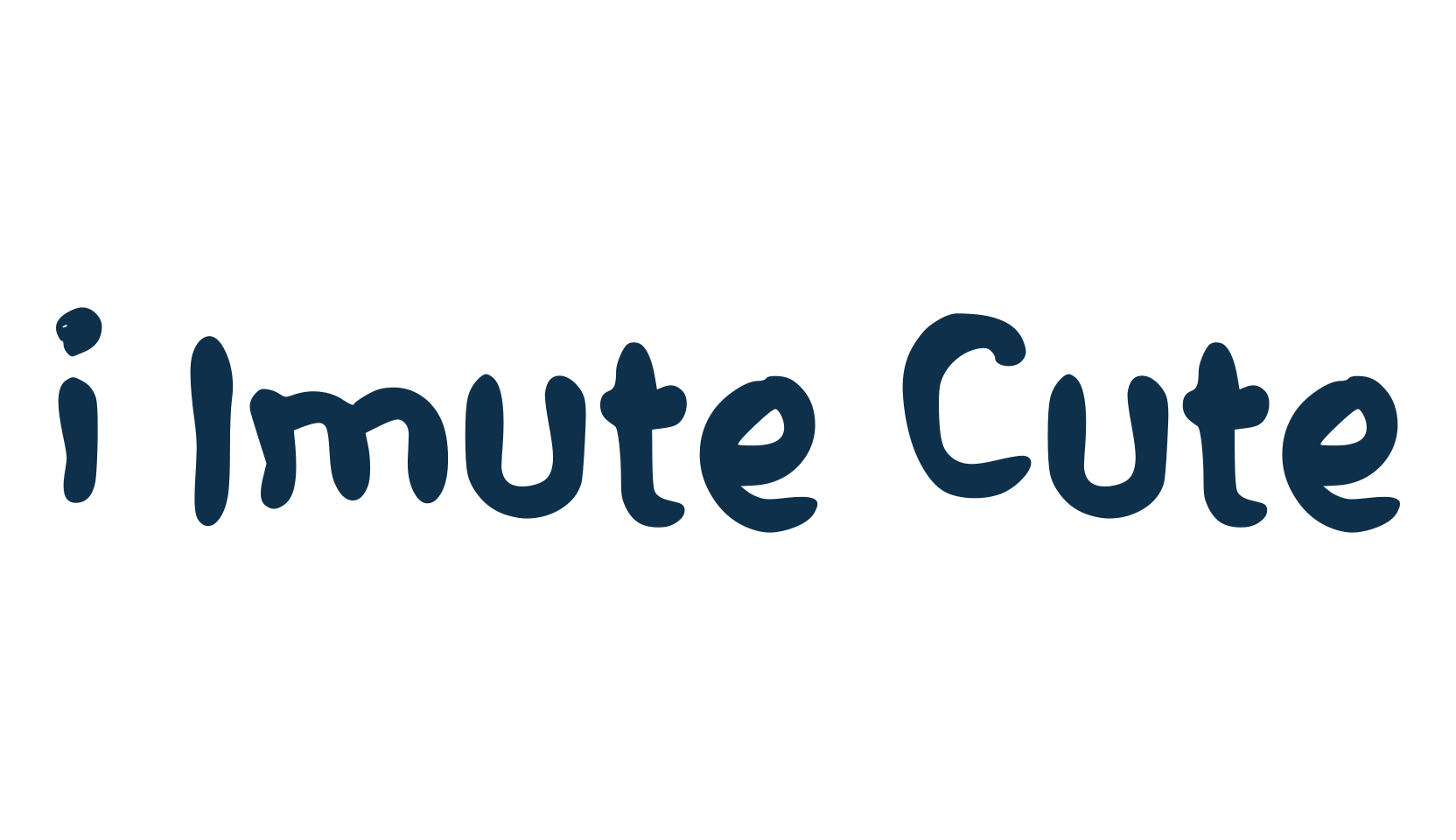 i Imute Cute, cartoon font preview