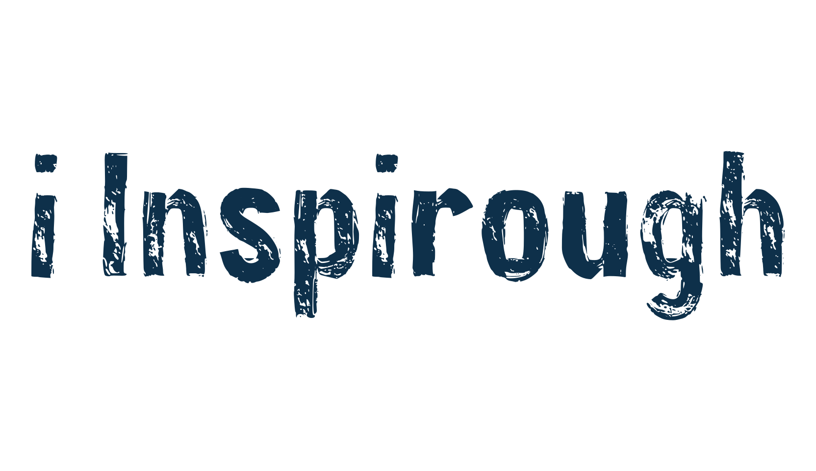 i Inspirough, eroded font preview