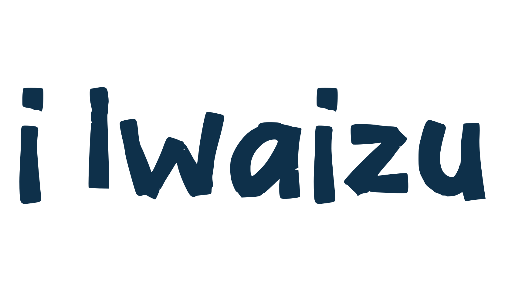 i Iwaizu, cartoon font preview