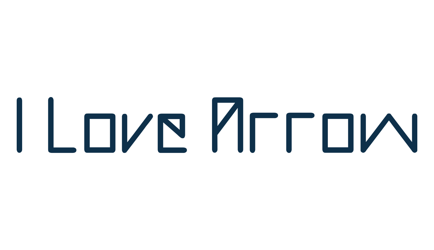 I Love Arrow, various font preview