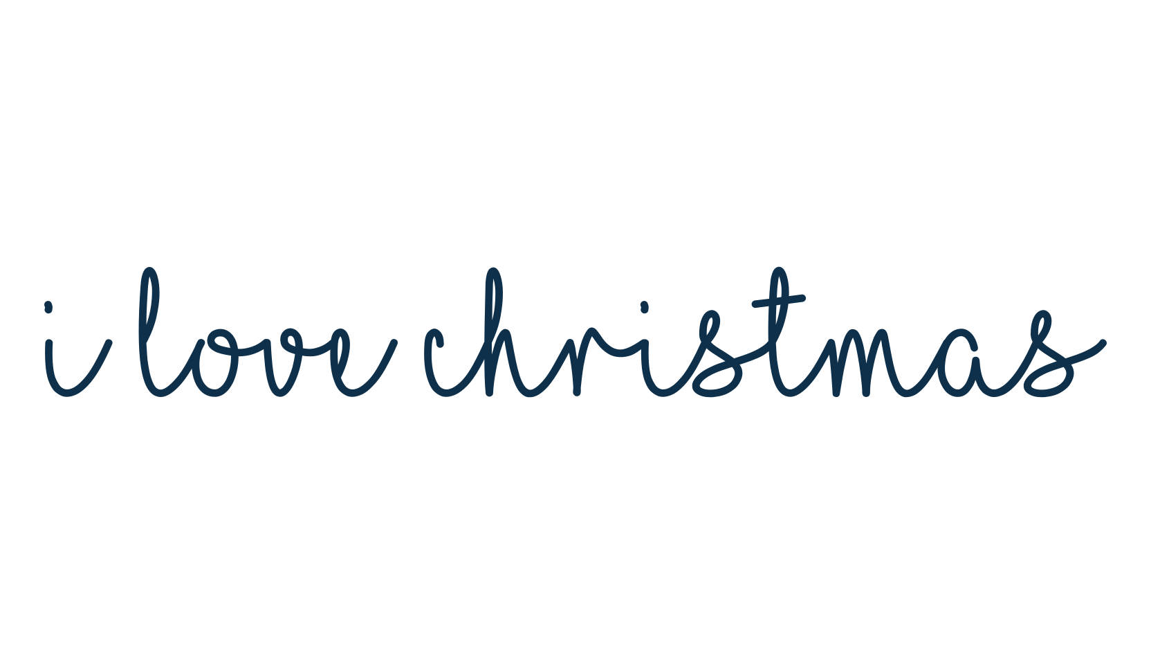 I Love Christmas, fancy decorative font preview