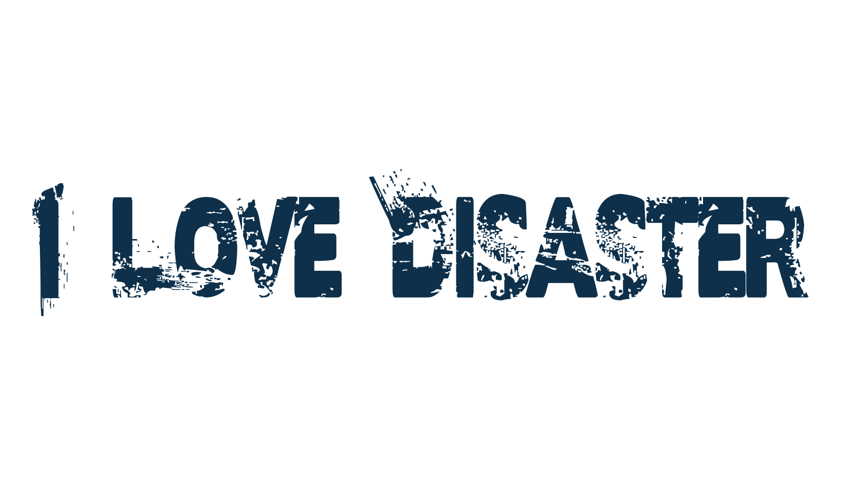 I Love Disaster, fancy destroy decorative font preview
