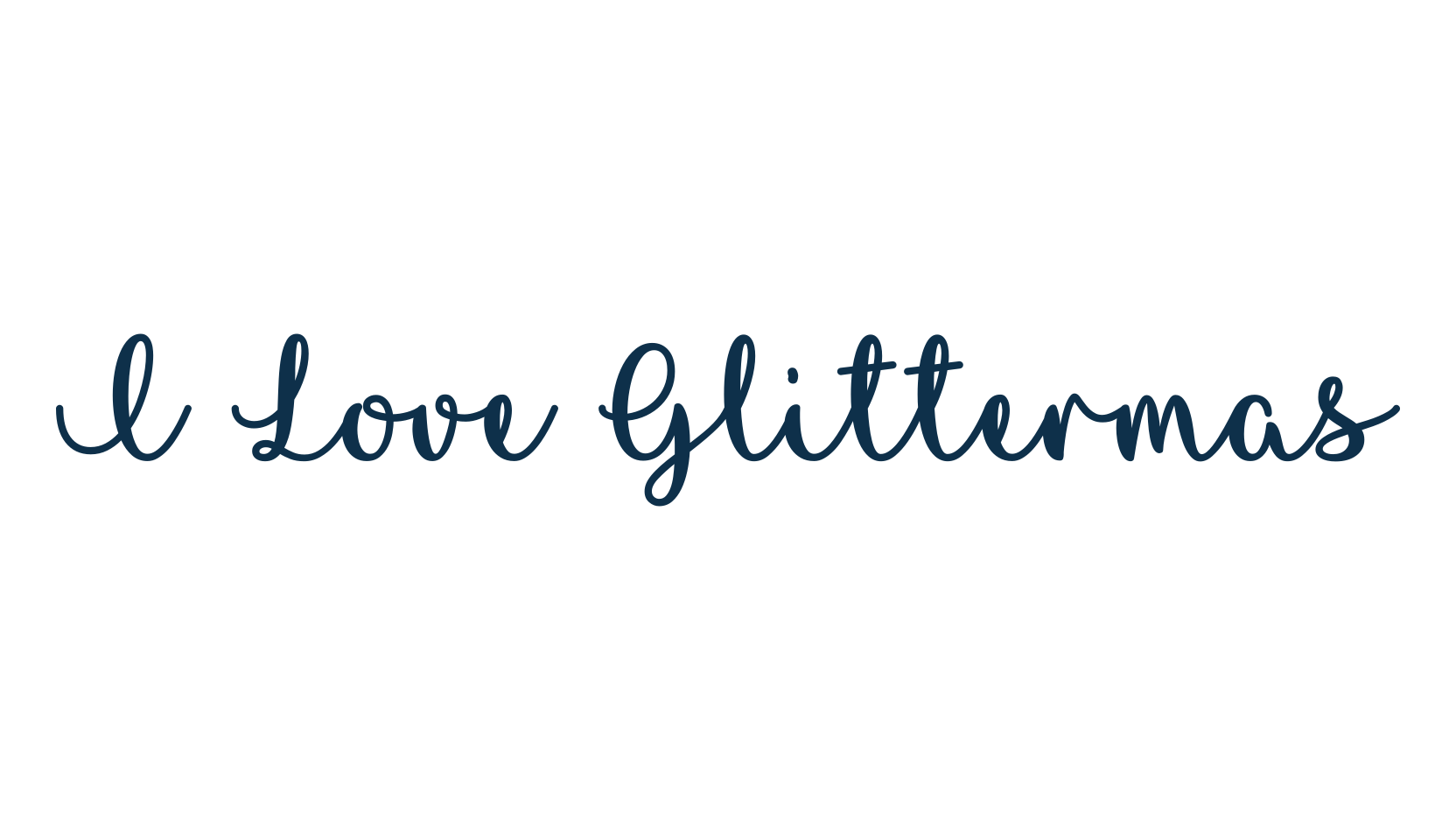 I Love Glittermas, fancy decorative font preview
