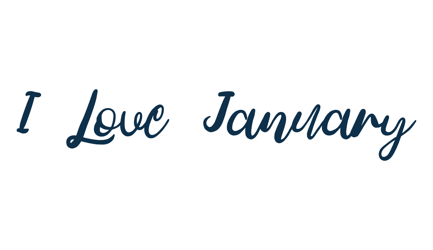 I Love January, script calligraphy fancy decorative font preview