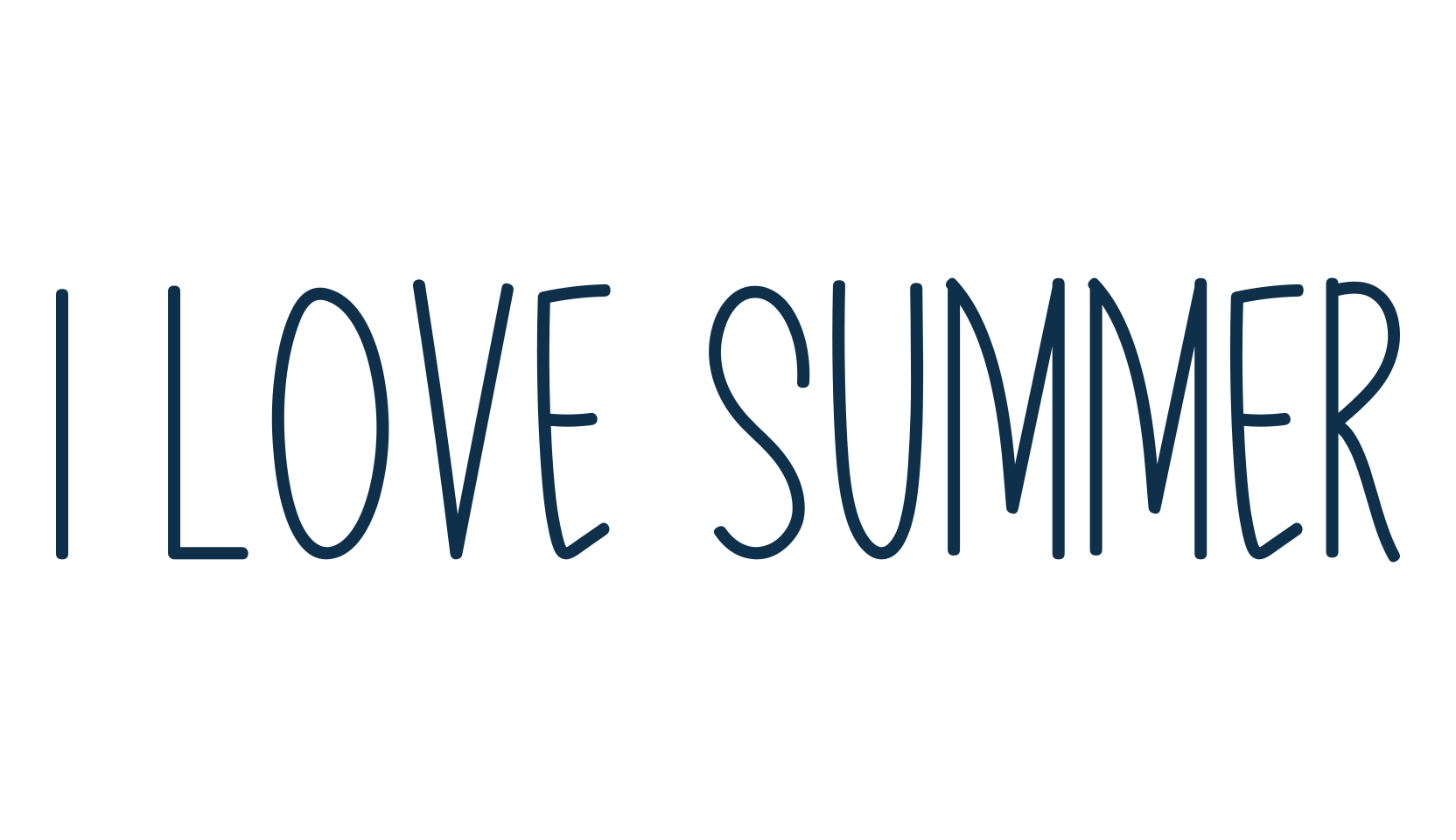 I Love Summer, script handwritten fancy decorative calligraphy font preview