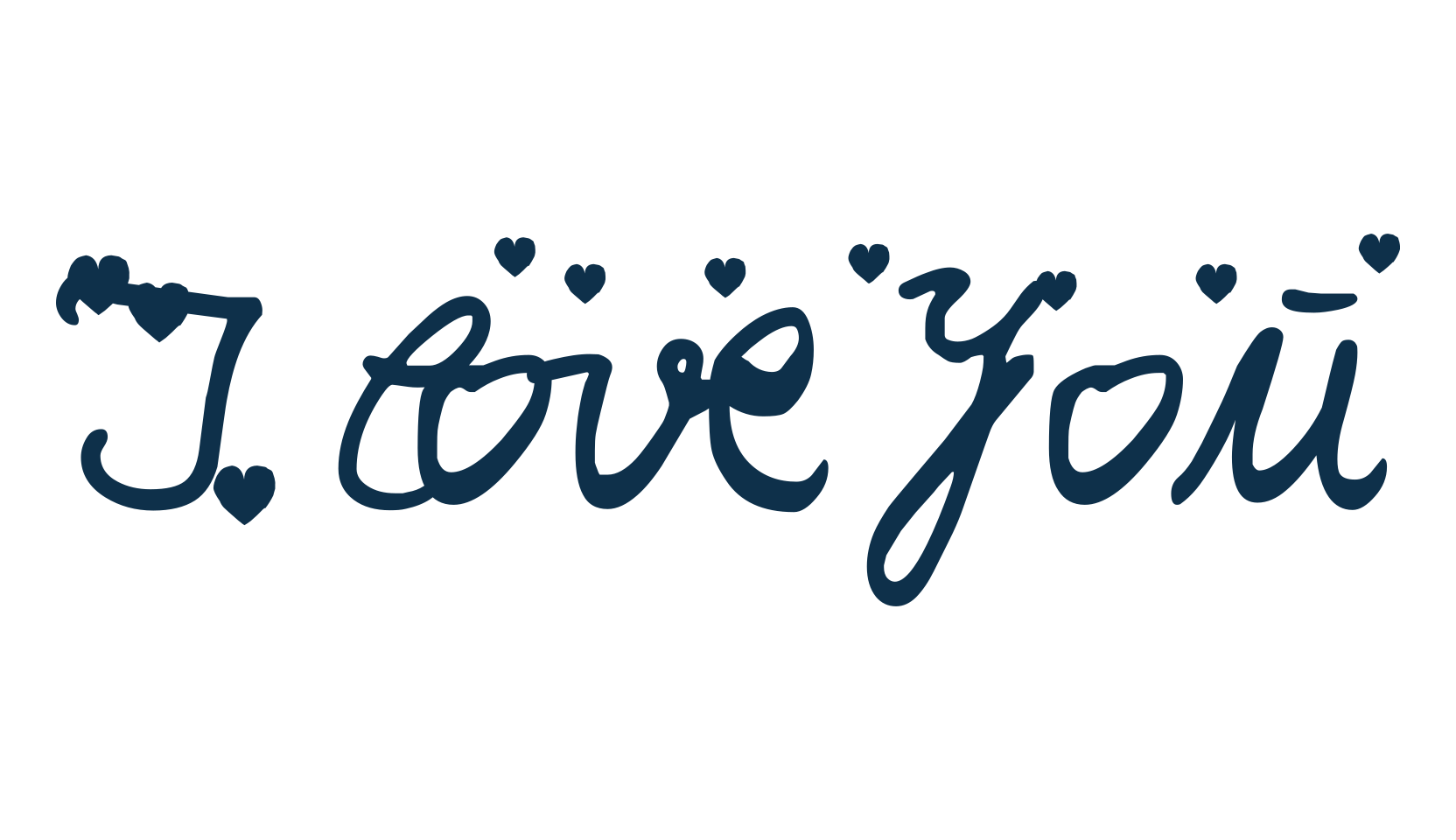 I love you (i-love-you), display market font preview