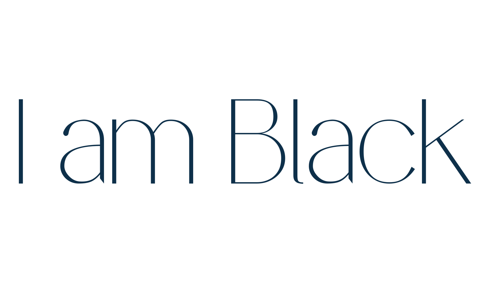 I am Black, basic sans serif font preview
