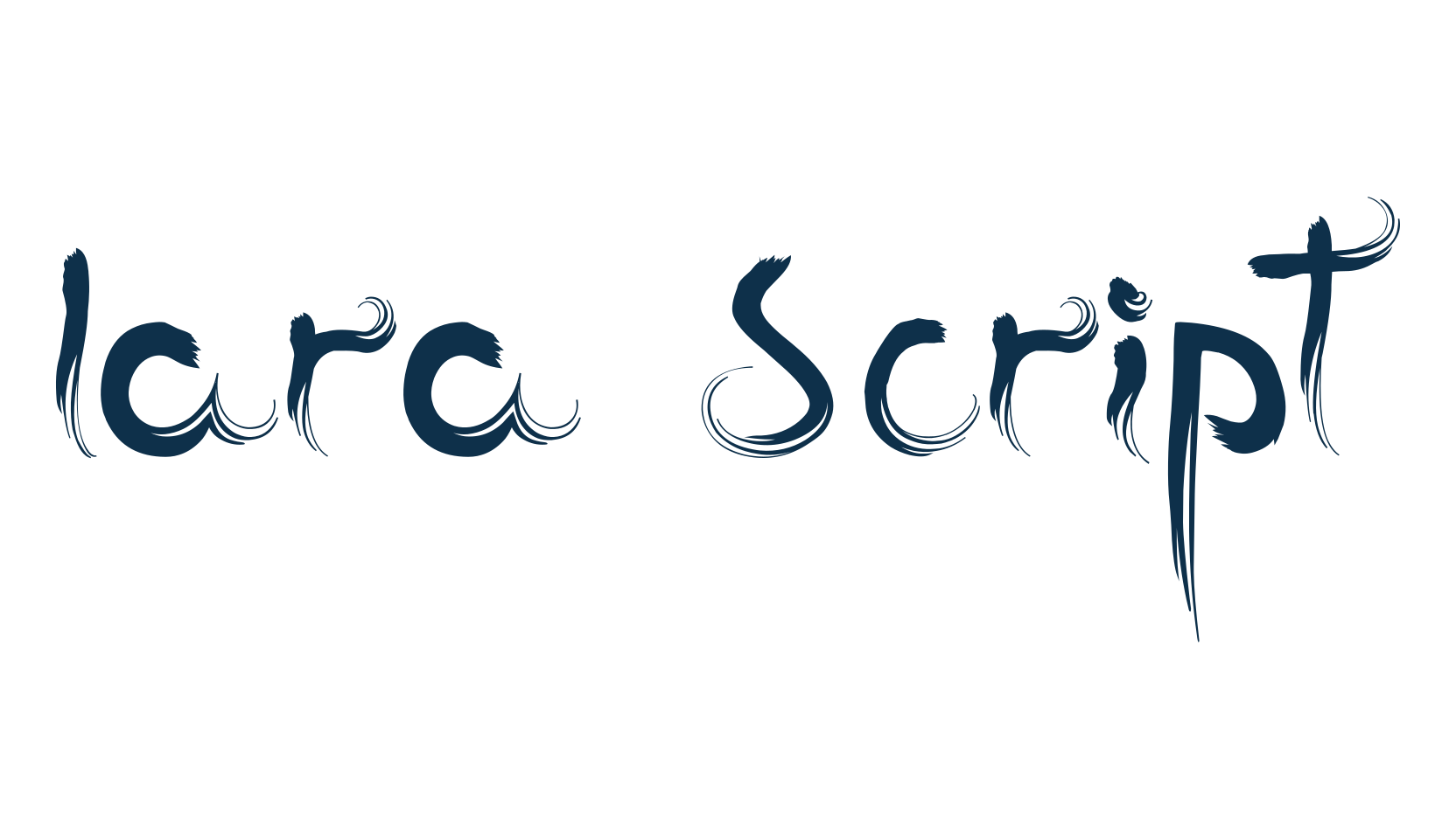 Iara Script, brush font preview
