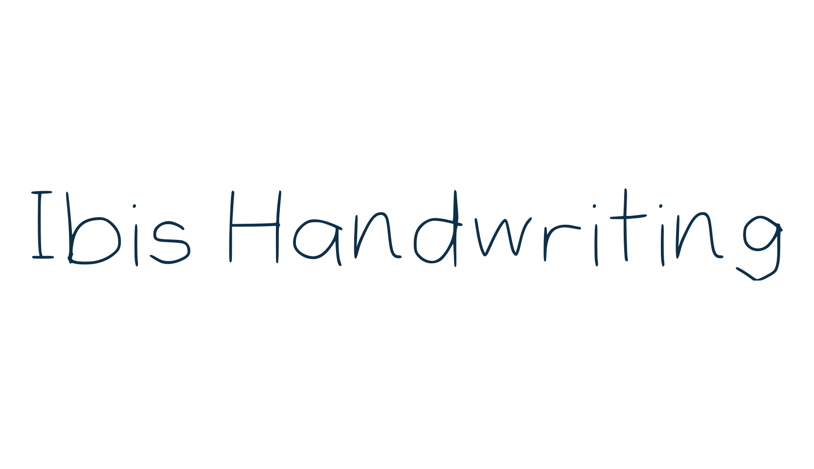 Ibis Handwriting, handwriting font preview