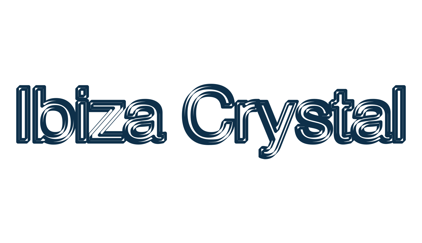 Ibiza Crystal, fancy various decorative font preview