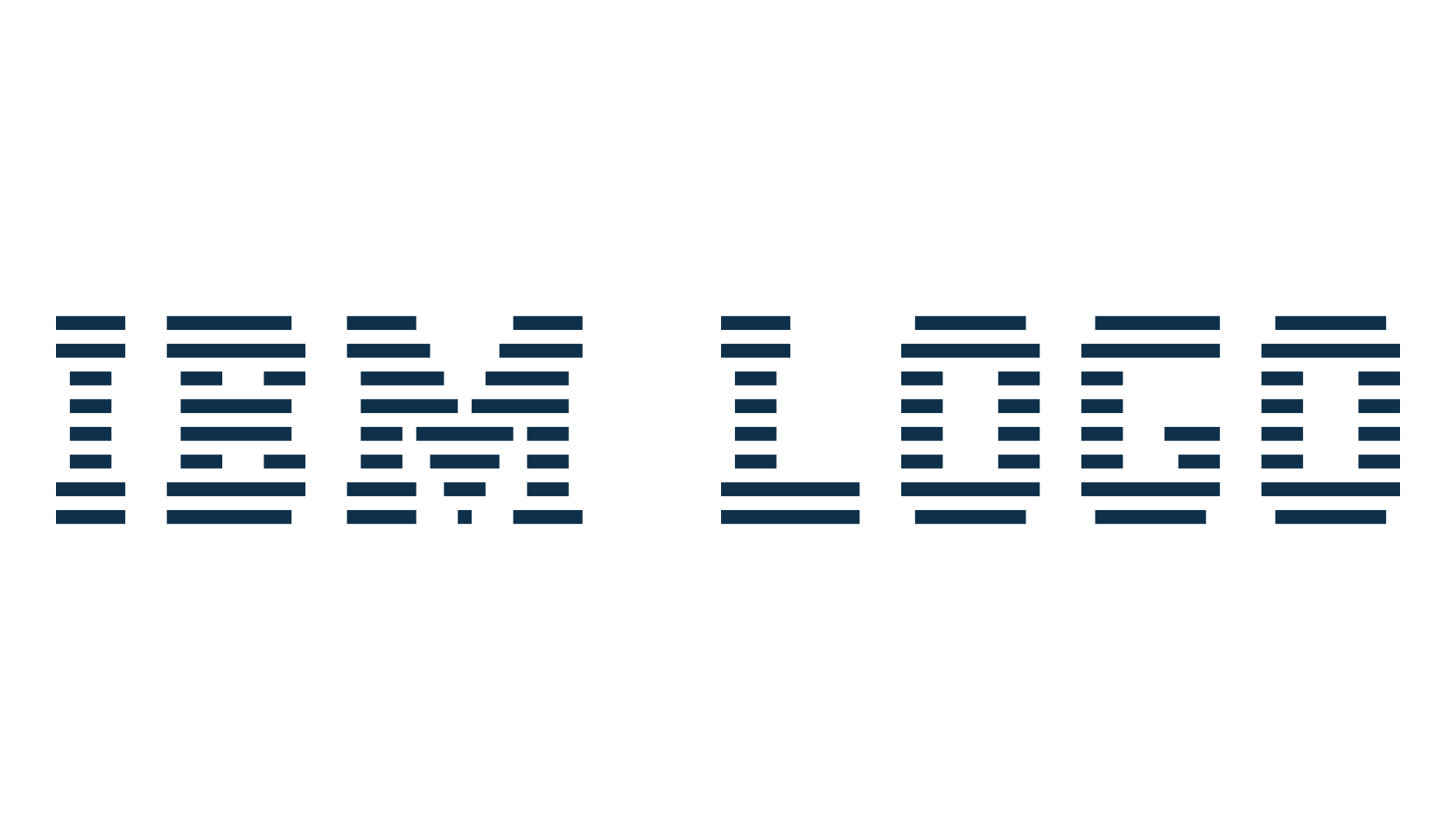 IBM Logo, techno lcd sci-fi font preview