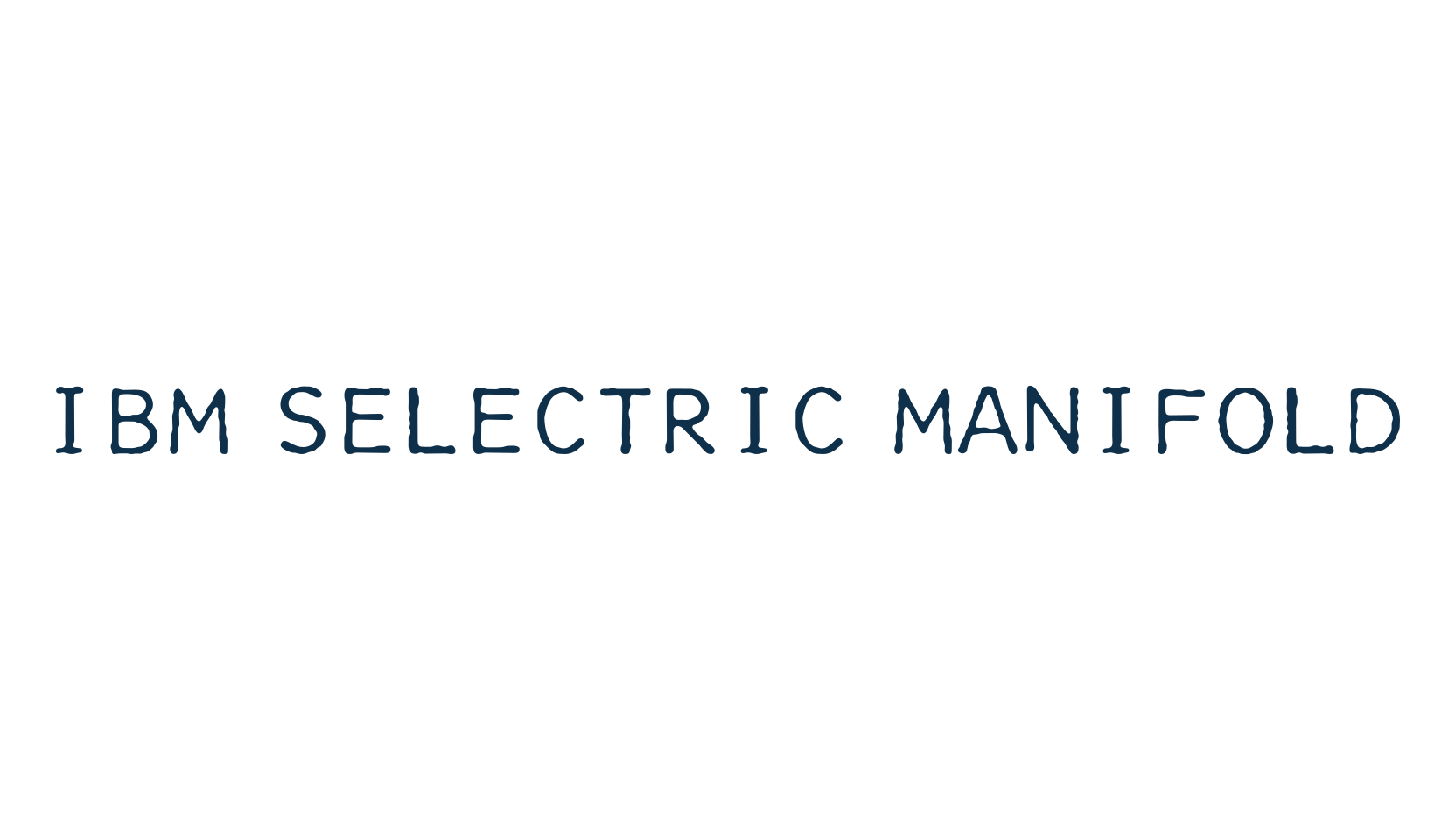 IBM Selectric Manifold, typewriter font preview