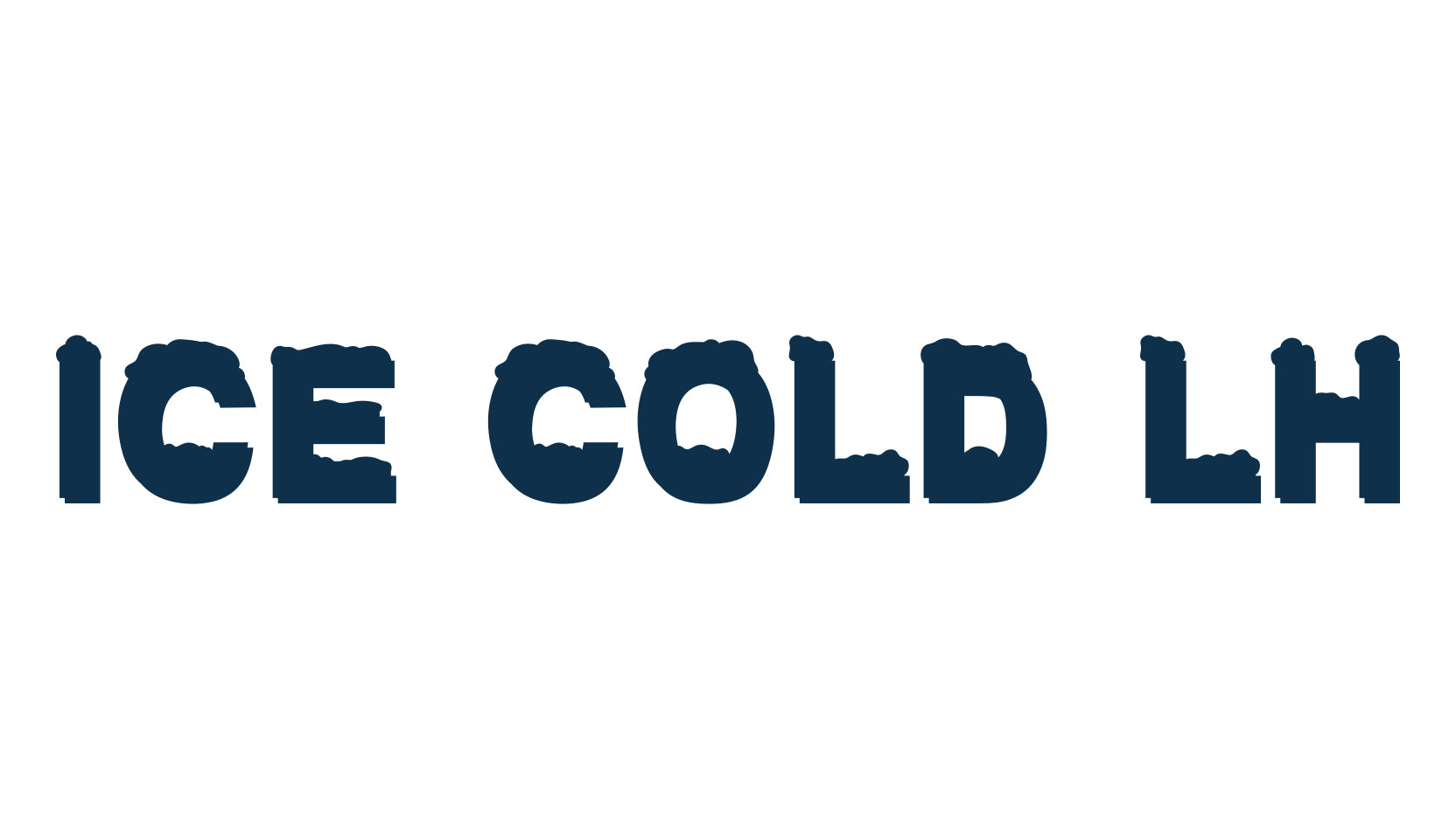 Ice Cold LH, fancy fire, ice decorative font preview