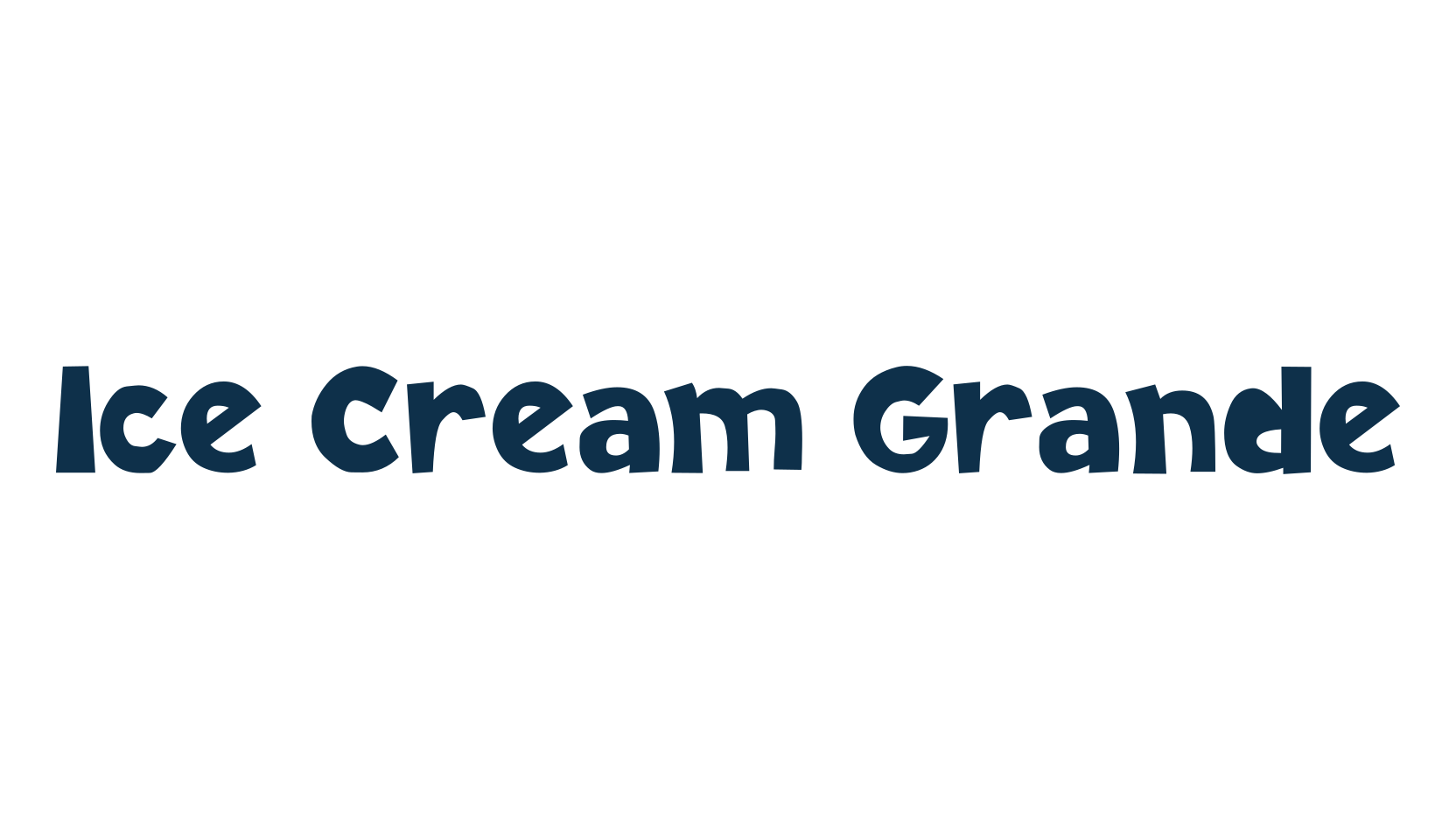 Ice Cream Grande, display market font preview