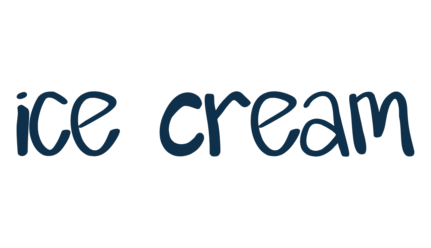Ice Cream (ice-cream), fancy various decorative script calligraphy font preview