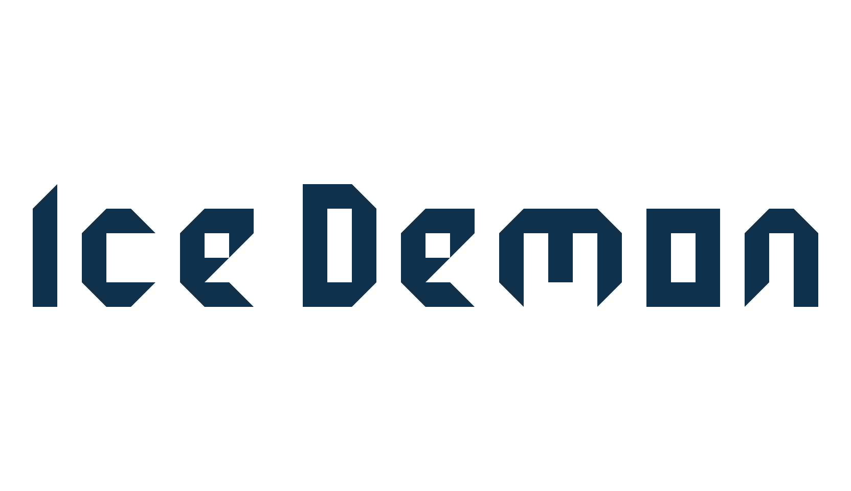 Ice Demon, techno square sci-fi font preview