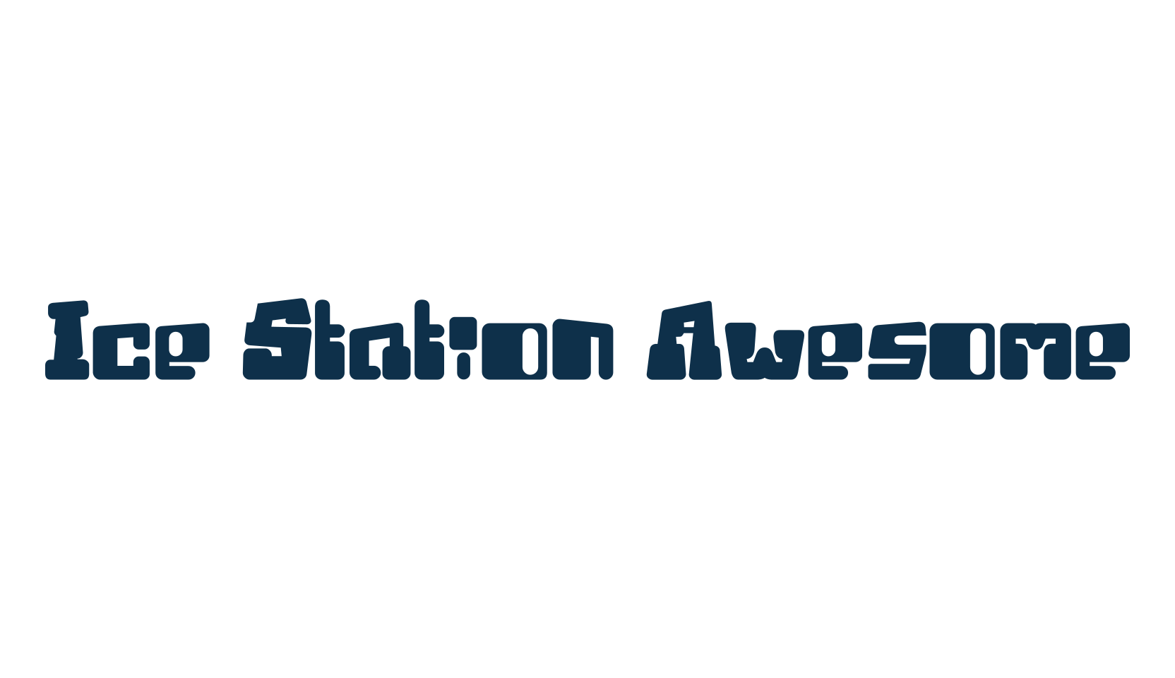 Ice Station Awesome, fancy cartoon decorative font preview