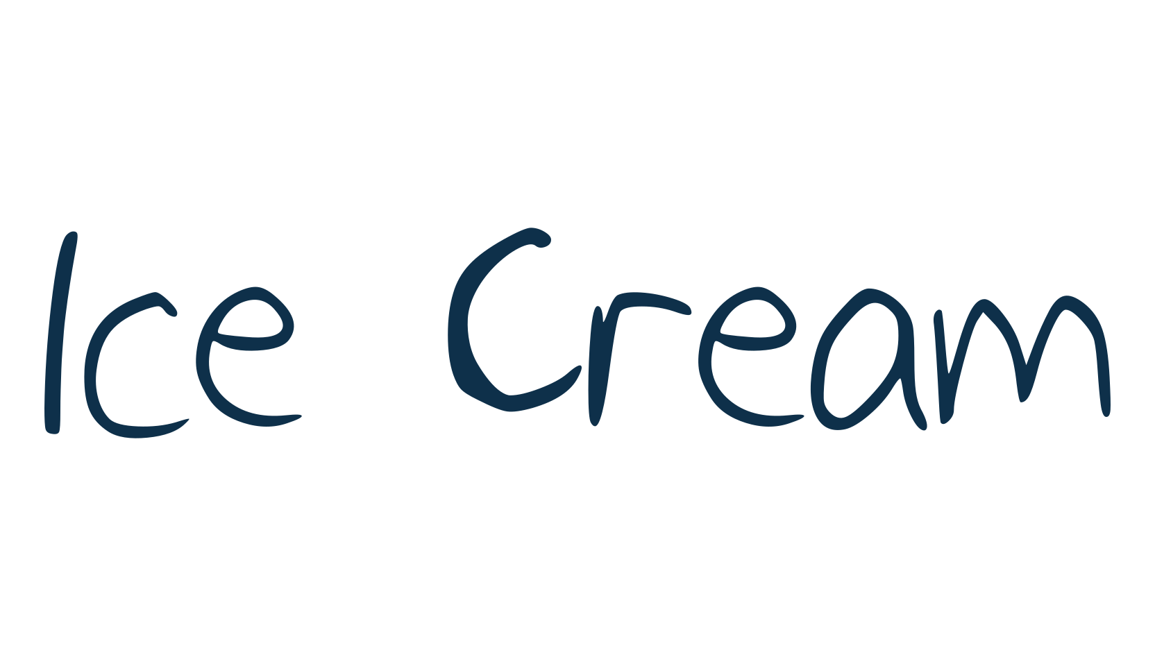 Ice Cream (icecream), script handwritten fancy decorative calligraphy font preview