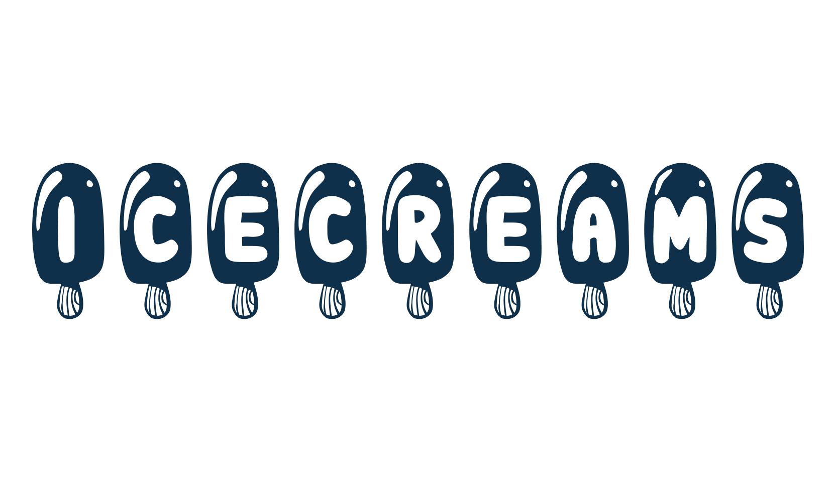 Icecreams, decorative font preview