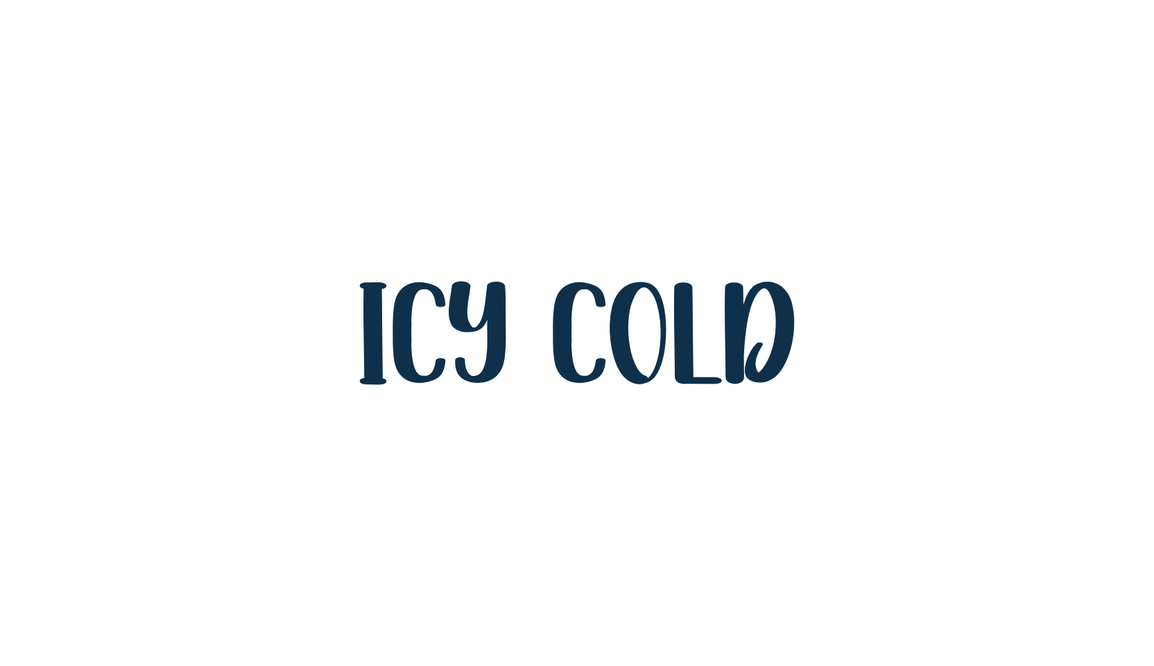Icy Cold, fancy various decorative script calligraphy font preview