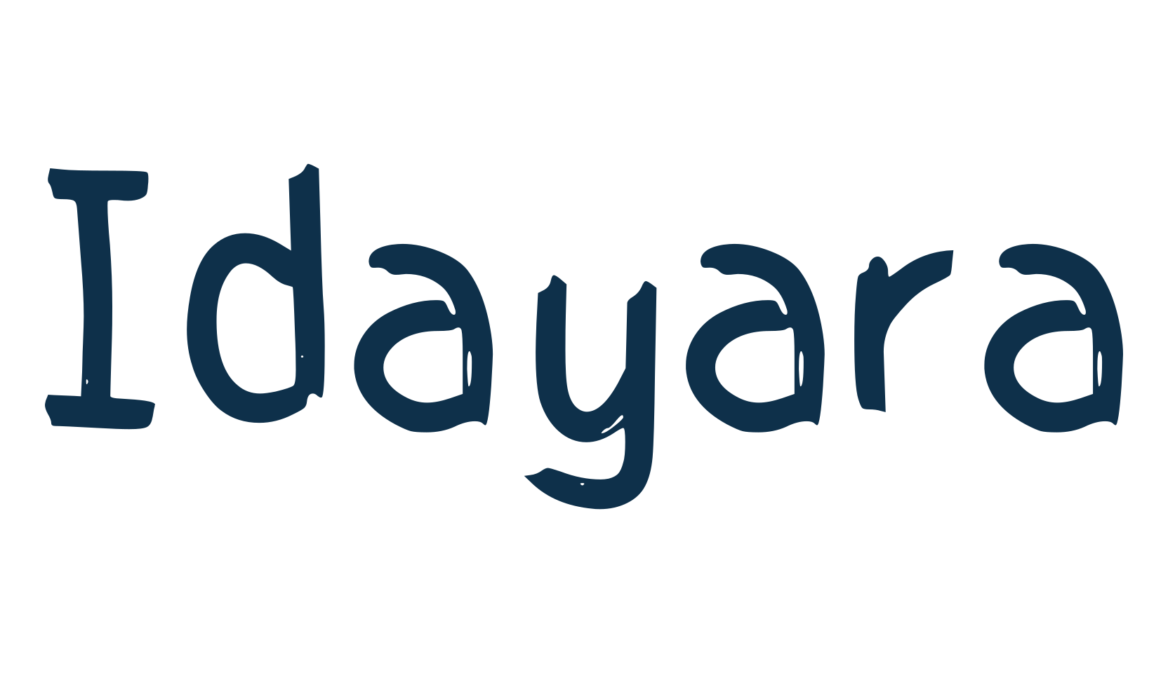 Idayara, script trash fancy decorative calligraphy font preview