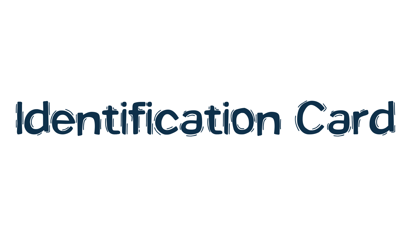Identification Card, cartoon font preview