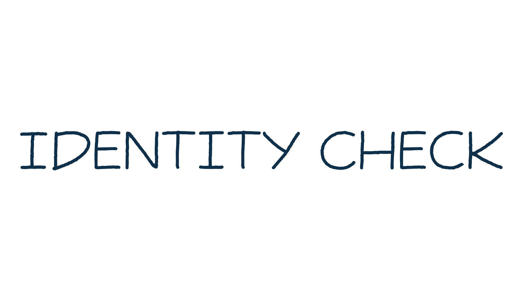 Identity Check, cartoon font preview