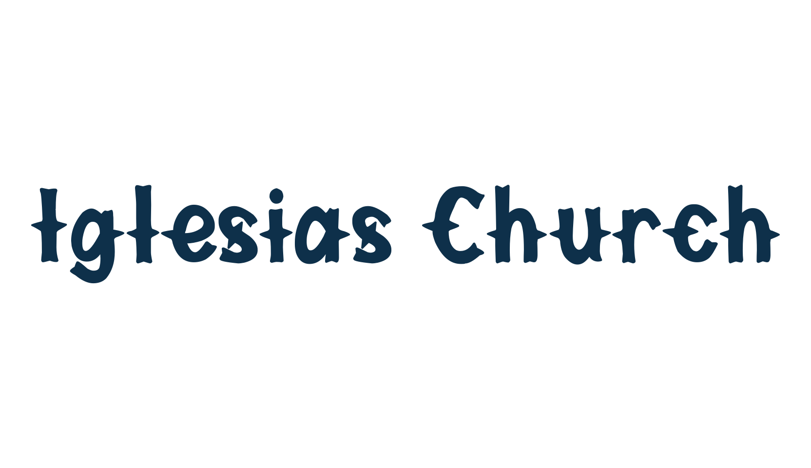 Iglesias Church, gothic modern font preview