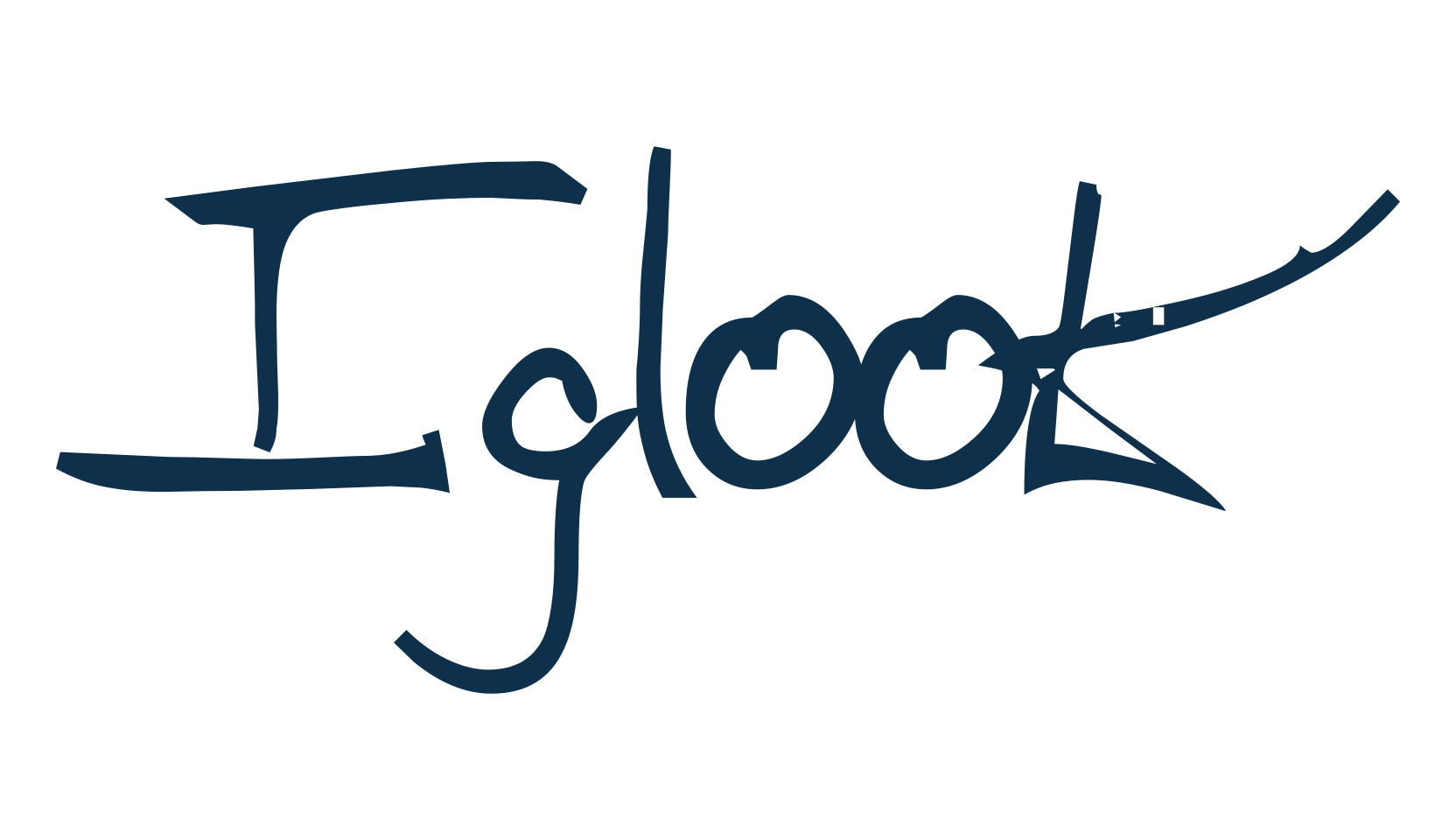 Iglook, script handwritten fancy decorative calligraphy font preview