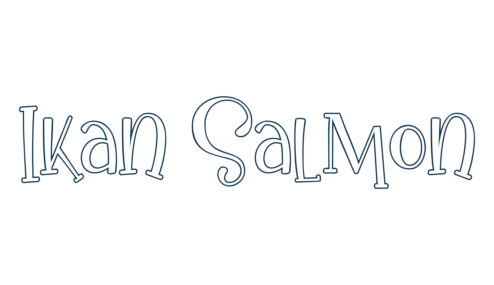 Ikan Salmon, fancy cartoon decorative font preview