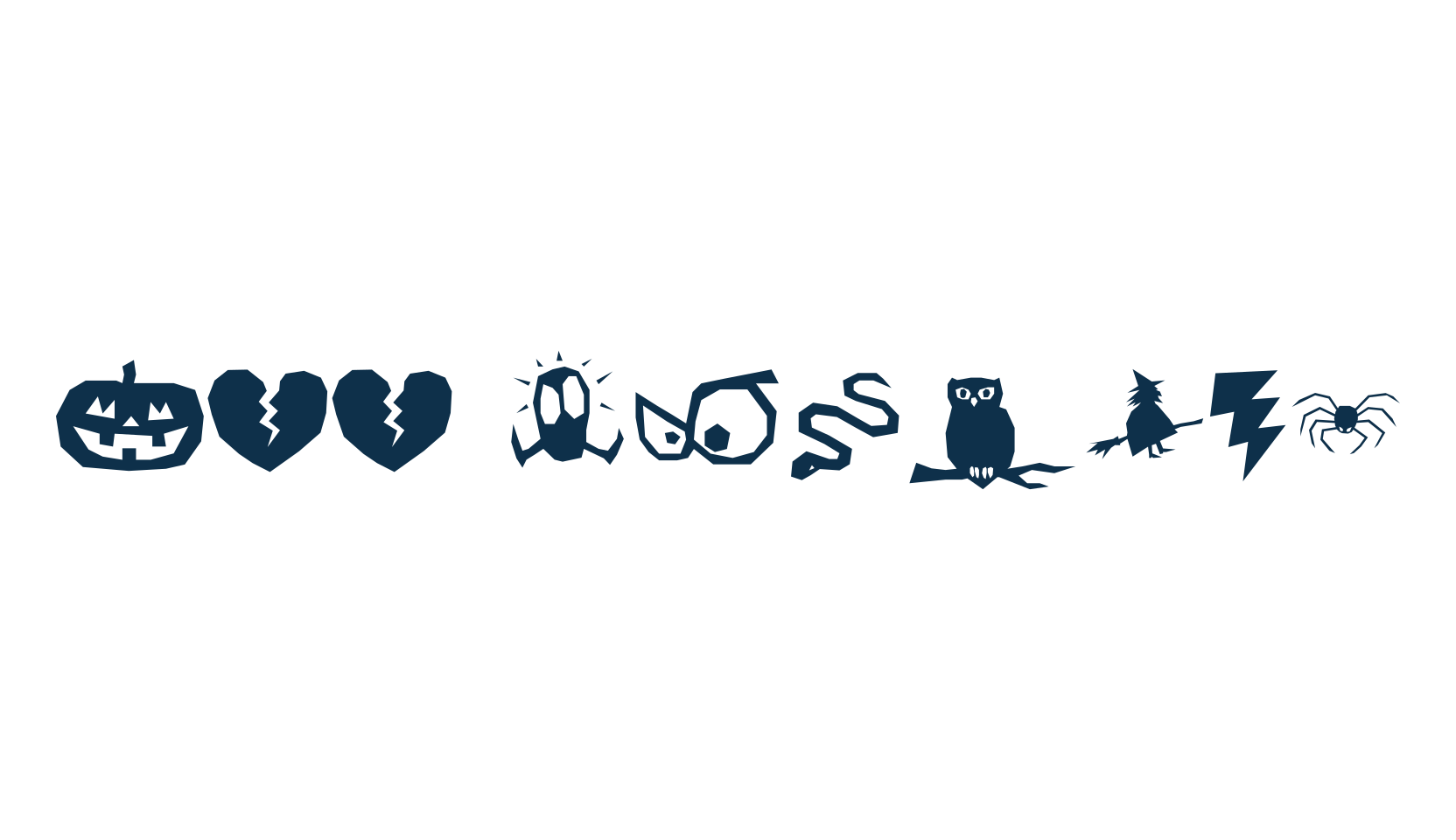 Ill October, fancy decorative font preview